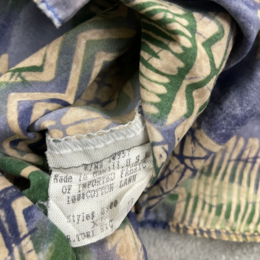 VTG Tori Richard Hawaiian Shirt‎ Mens XL Multicolor Tribal Aztec Cotton Lawn 80s - Picture 8 of 15